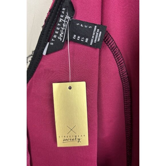 90s Pink Halter Dress Size Small Black Velvet Flowers Lace Mini Semi Formal HOCO - Picture 9 of 10